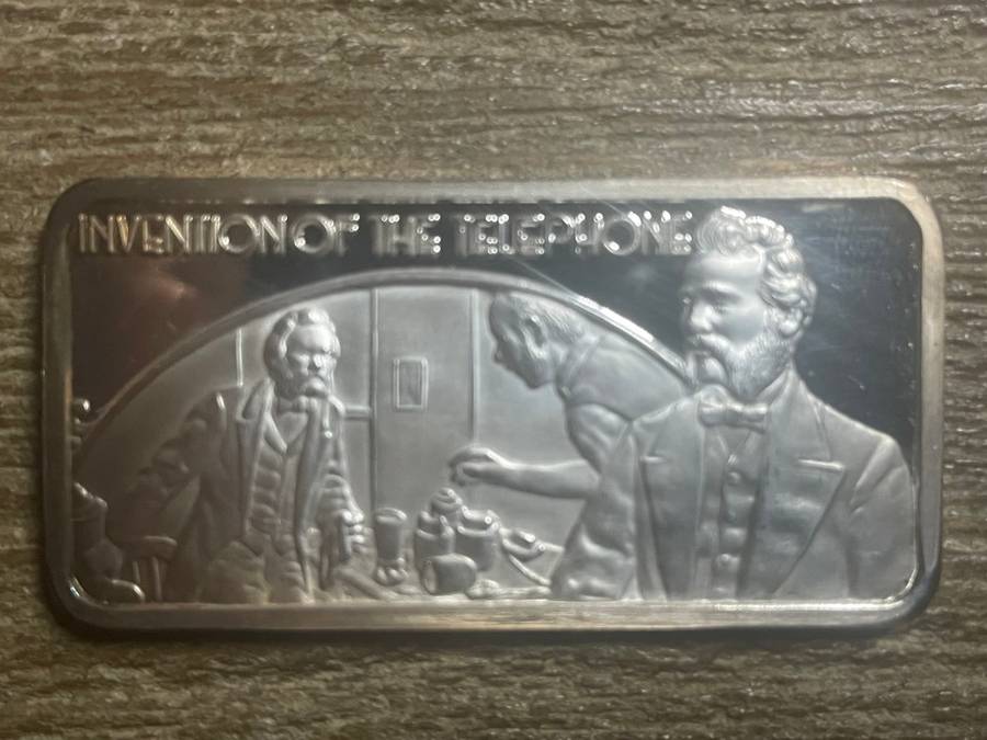 Silver 1 oz *** Invention of the Telephone *** 1976 Hamilton Mint do your research