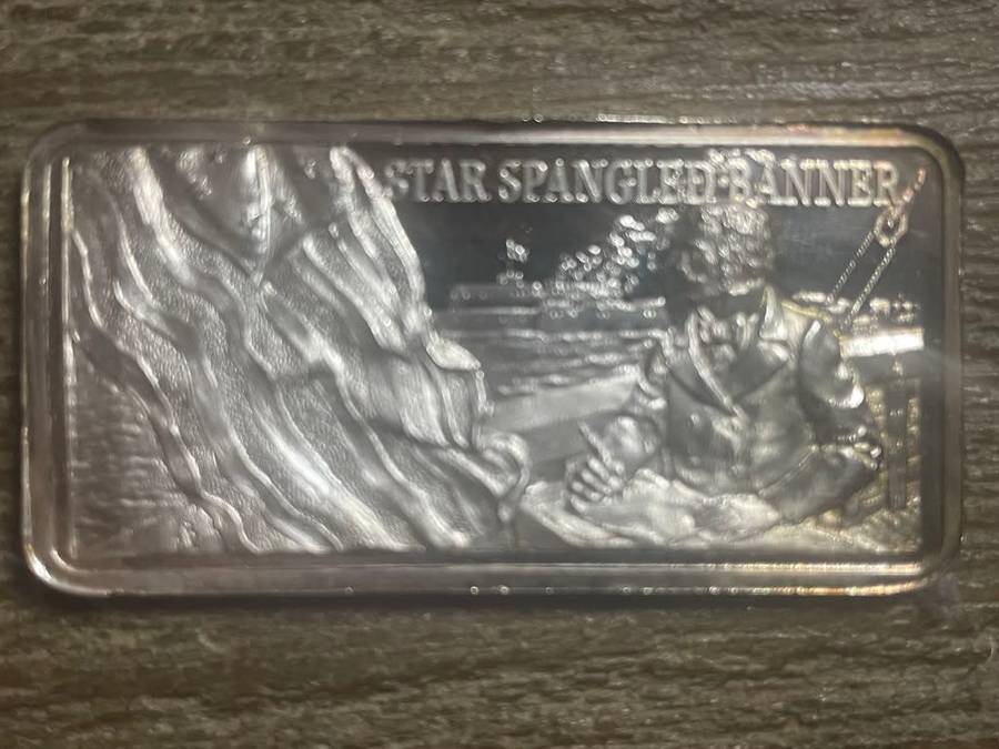 Silver 1 oz *** Star Spangler Banner *** 1976 Hamilton Mint do your research - the last of our stock