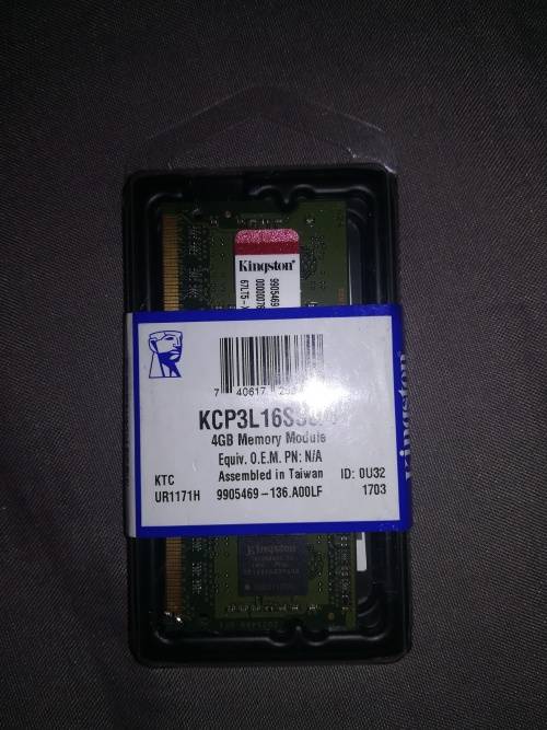 KINGSTON 4GB DDR3 MEMORY MODULE FOR LAPTOPS