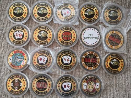 Poker Card Protectors (19 pieces - sold as a lot)