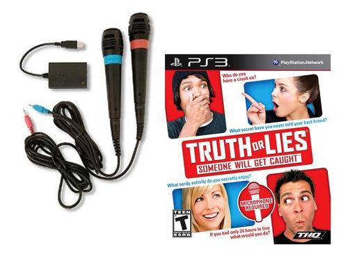 TRUTH OR LIES  PS3 GAME + MICROPHONES BUNDLE -IN STOCK - READY FOR DISPATCH