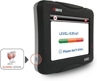 Ndrive G400 Gps with built in breathalyser