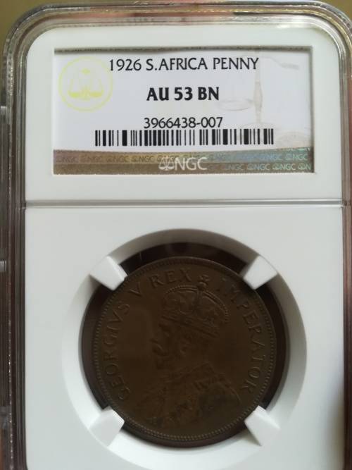1926 Penny. AU53!! NGC!On Snap Friday Auction!! Extremely rare in this condition!!