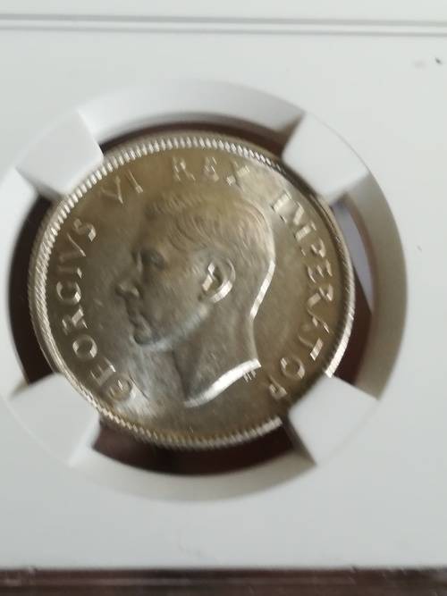 1939 2 Shilling!! AU58!! NGC! On Snap Friday Auction!! Very rare in any condition!!