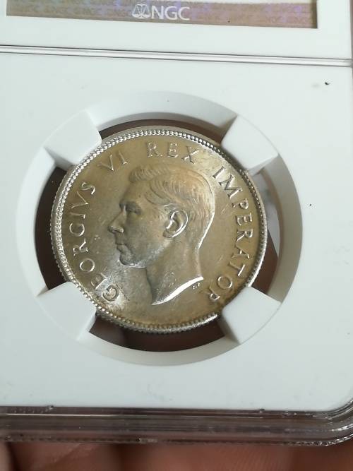 1939 2 Shilling!! AU58!! NGC! On Snap Friday Auction!! Very rare in any condition!!