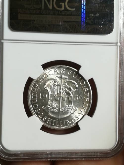 1939 2 Shilling!! AU58!! NGC! On Snap Friday Auction!! Very rare in any condition!!