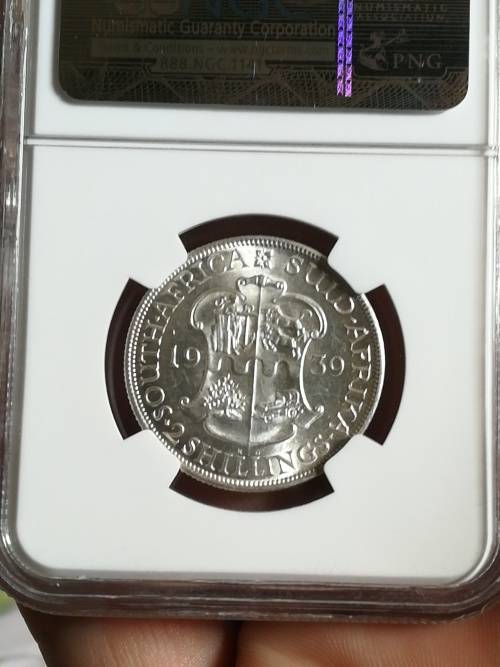 1939 2 Shilling!! AU58!! NGC! On Snap Friday Auction!! Very rare in any condition!!