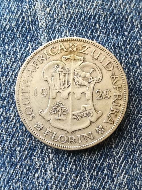 1929 2.Shilling!! Rare!! Selling up to R70 000!! Weekend Special from R20!!