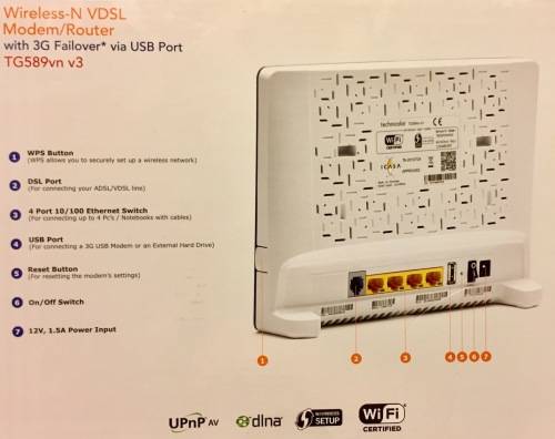 MWEB Technicolor TG589vn v3 WiFi Modem Router