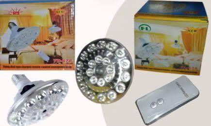 Rechargeble Bulb Flying Disk Type Charged Remote-control Emergency Lamp