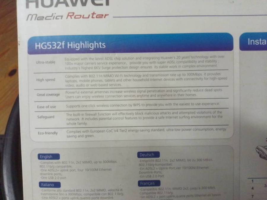 HUAWEI ADSL Router Wireless Router