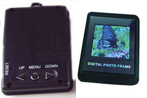 Digital Photo Keychain Album with clock function