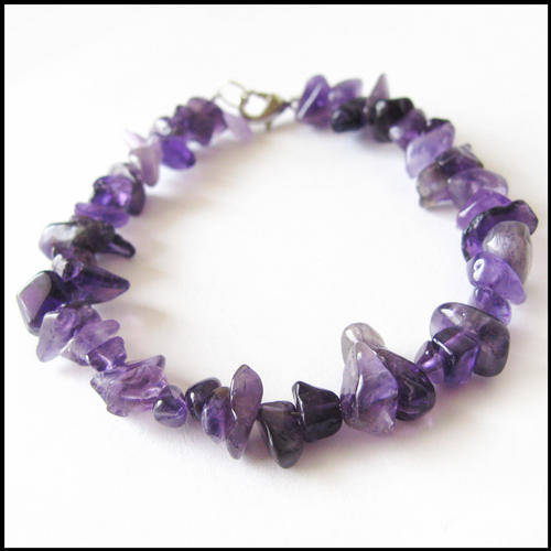 AAA Grade Amethyst Chip Bracelet, 20cm
