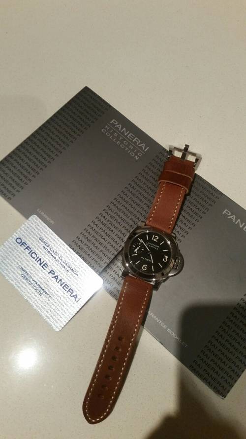Panerai Luminor Marina PAM 111 44mm Mens SS Watch - Complete. Mint!