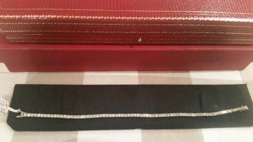 3.60 cts Diamond Tennis Bracelt H-I VS-SI on 18K white gold With certification & appraisal