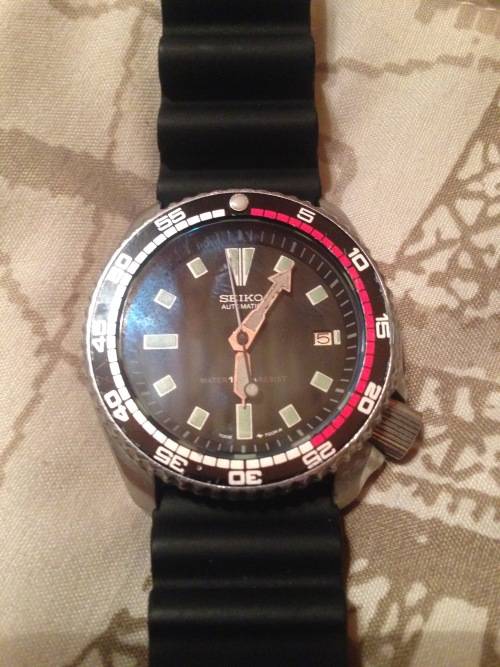 Seiko 7002 Diver Modded Black Tuna