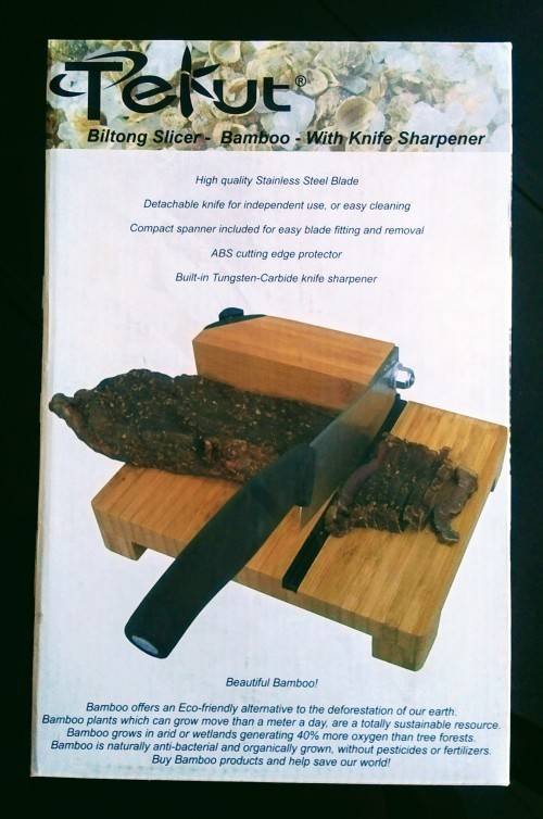 FREE SHIPPING NOVEMBER ONLY Biltong Slicer Bamboo With Sharppener