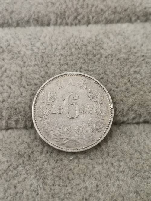 ZAR 1897 Sixpence
