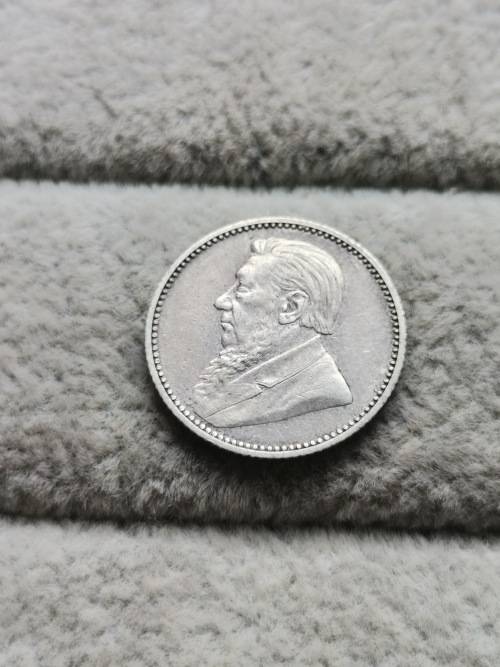 1897 ZAR Sixpence (XF/AU)