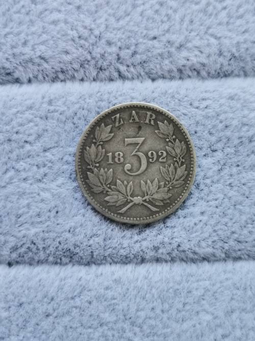 ZAR 1892 Threepence