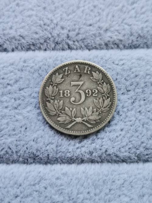ZAR 1892 Threepence