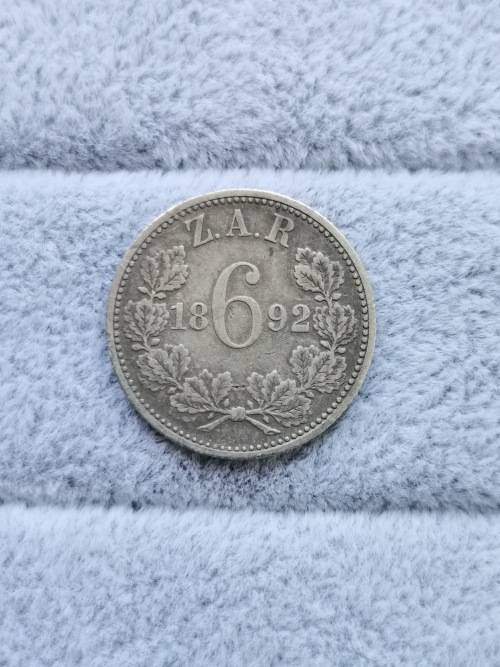 ZAR 1892 Sixpence