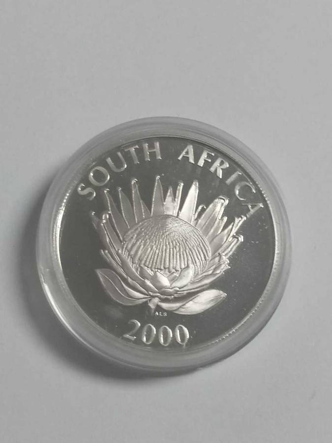 2000 Silver Protea One Rand PROOF