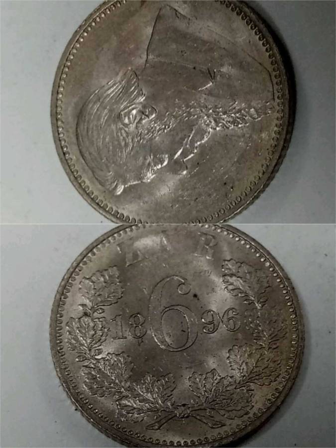 ZAR 1896 Sixpence