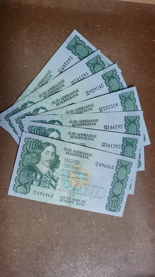 Ten Rand Notes G de Kock 1984