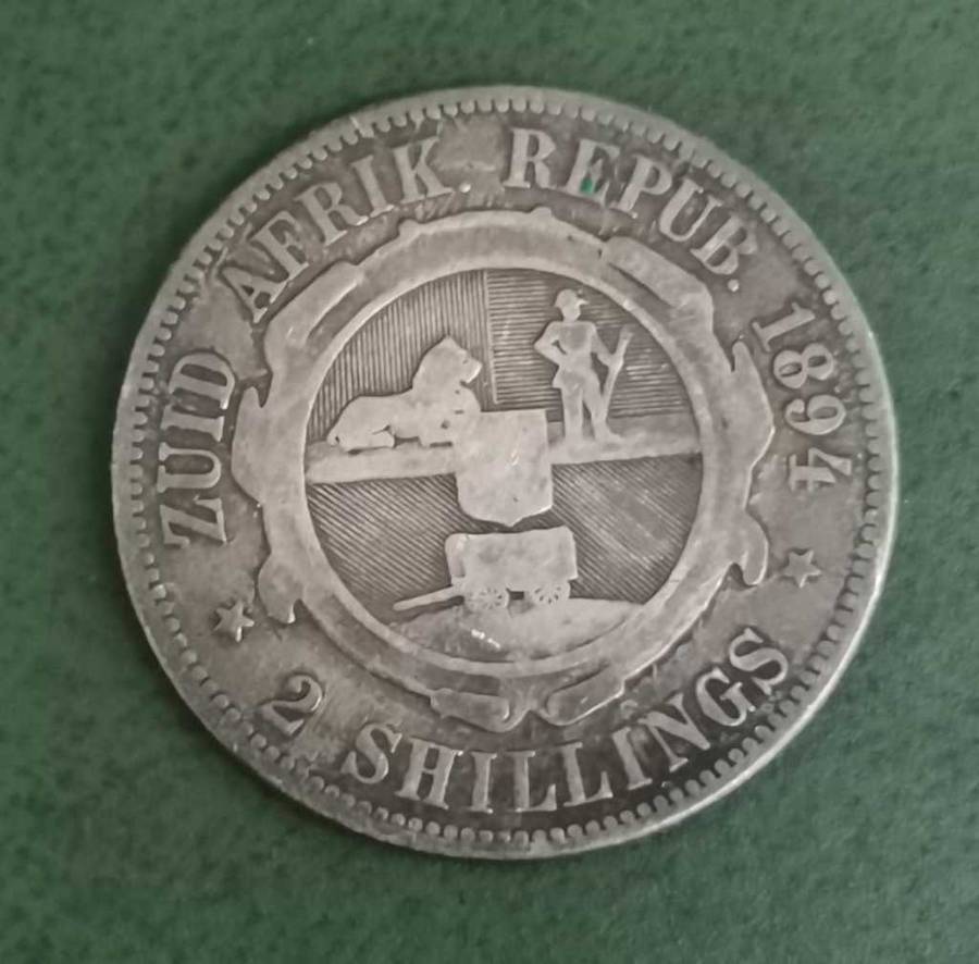 Boer War - Trench Art - ZAR 2 Shillings coin