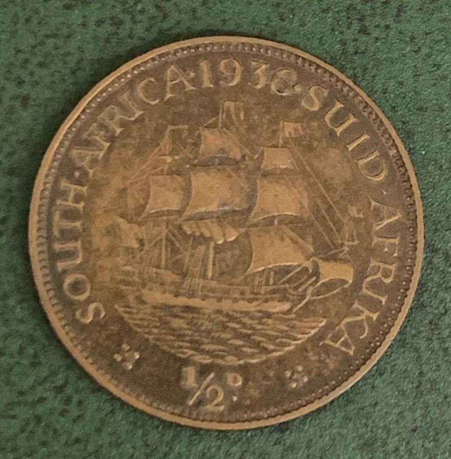Union 1/2 Penny 1936