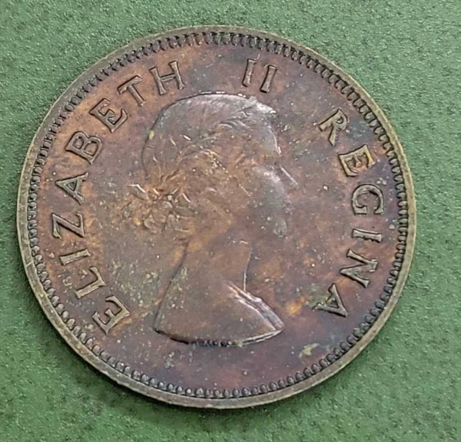 Union 1/2 Penny 1956 - Beautiful condition & Toning