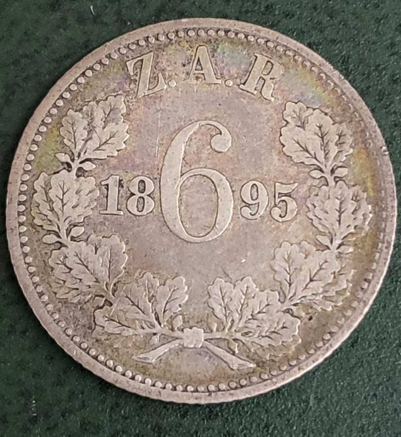 ZAR Sixpence 1895