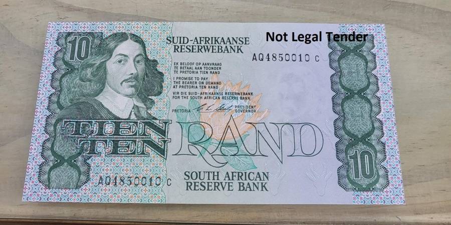 **R1 Auction** SA 10 Rand 1990 -Excellent condition