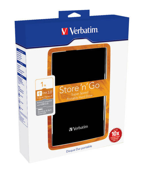 ***BRAND NEW*** SEALED *** Verbatim Store 'n' Go 1TB SuperSpeed USB 3.0 Portable Hard Drive - 2.5"