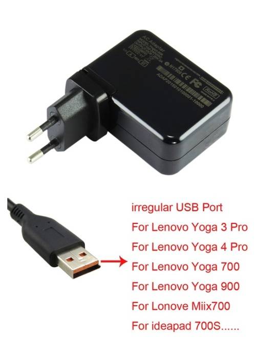 20V 2A 40W USB Plug Laptop AC Power Adapter Cable for Lenovo Yoga3 Pro Yoga 3 miix 70