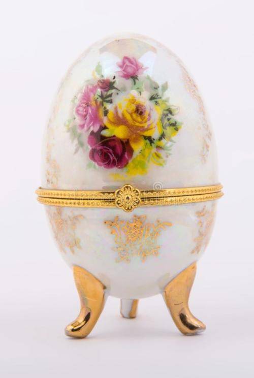 Faberge Eggs x 2 - Replica Glass mini eggs trinkets set of 2 RRP R1 000.00