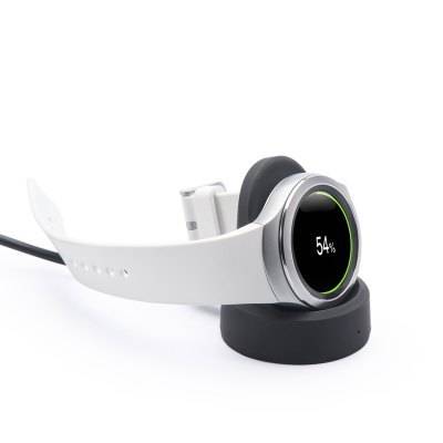 Samsung S2 Gear Watch Desktop Qi Wireless Charging Dock Charger Stand - Black