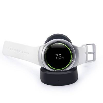 Samsung S2 Gear Watch Desktop Qi Wireless Charging Dock Charger Stand - Black