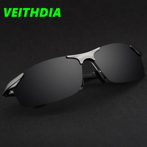 Sunglasses For Men - VEITHDIA - Aluminum Magnesium - Polarized - Grey Frame