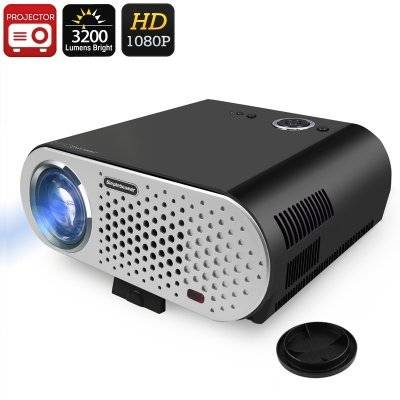 HD Projector,3200 Lumen, 40 To 280 Inch Image,1280x800 Native Resolution, 1080P Support