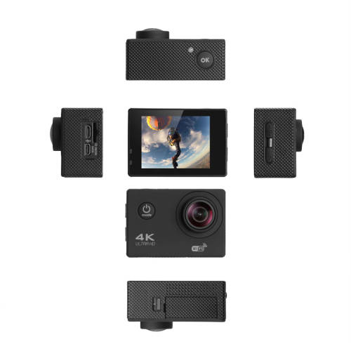 4K Sports Camera - Sony 179 Sensor, 30fps, 170-Degree Lens, 16MP, IP68, Case,HDMI Out,2-Inch Display