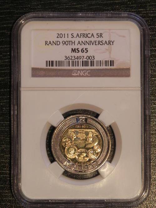 2011 90TH ANNIVERSARY R5, MS65 X 5 (BID PER COIN)