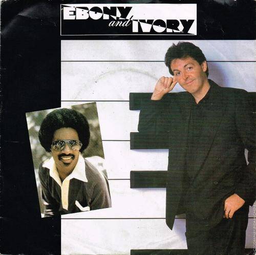 PAUL McCARTNEY: EBONY AND IVORY - with additional vocals by STEVIE WONDER / RAINCLOUDS - ODEON 7inch
