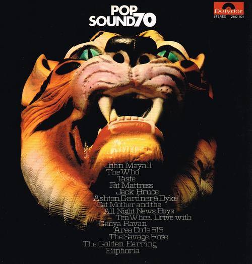 VARIOUS ARTISTS: POP SOUND 70 - German POLYDOR pressing, gate-fold LP, on ORANGE-RED vinyl - Psych