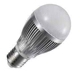 LED Light Bulb Lamp 7W Silver Housing 110-230V CE RoHS**NO COMBINED SHIPPING CHARGES!!