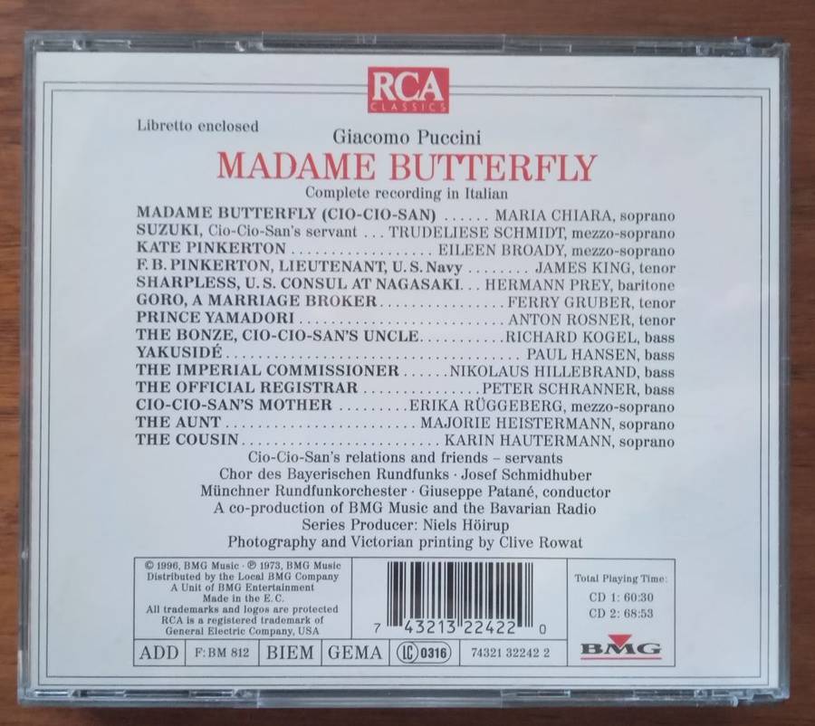 Puccini: Madama Butterfly (2CDs, Patane)