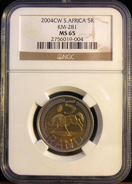 2004 Oom Paul graded MS65 by NGC First year of the series.