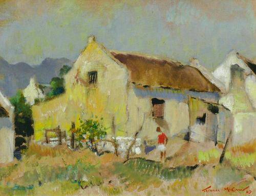 Terence John McCaw (SOUTH AFRICAN, 1913-1978) Oil on Board - Cottage at Clan Williams - No Reserve!