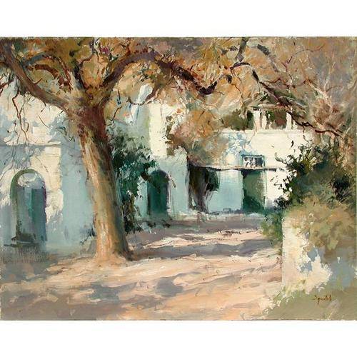 Ruth Squibb (SOUTH AFRICAN born 1928) Oil on masonite - "Kronendal - No reserve!